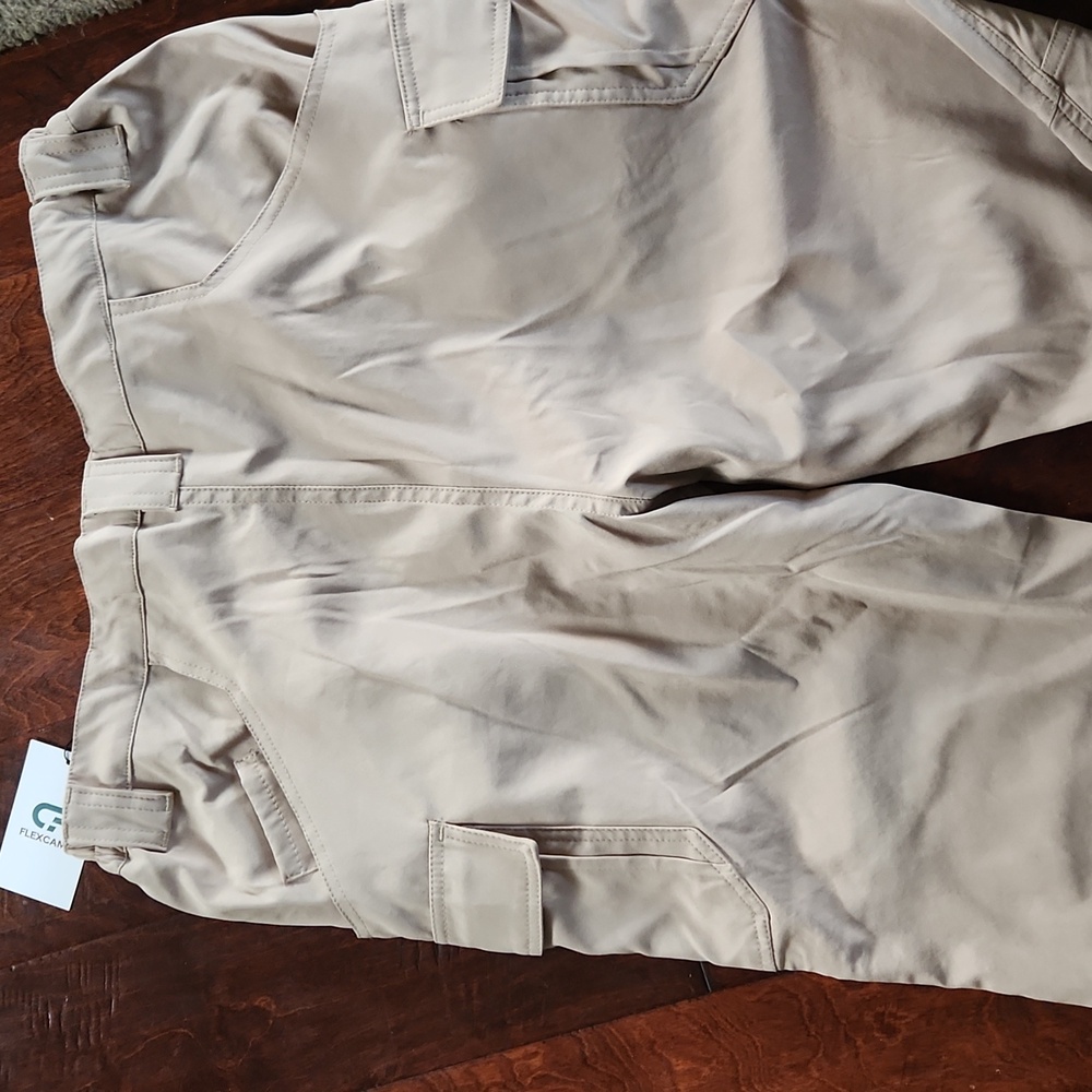 Mens Bundle Kahki Flexcamo Pants Size 34 X 34.  7 Pockets. TWO Pair - Picture 5 of 7